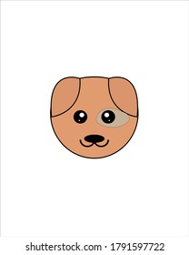 Brown cartoon dog illustration design