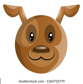 Dibujo vectorial de caricatura marrón sobre fondo blanco