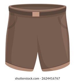 Brown casual shorts with a belt, perfect for a relaxing summer day