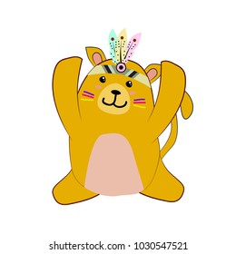 brown cat, cute dancing animal for kid t-shirt