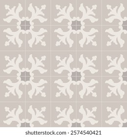 brown cement tiles, cute pattern, decorative seamless background