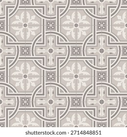 brown cement tiles, cute pattern, decorative seamless background