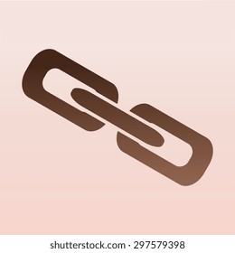 Brown chain or link icon 