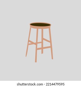 a brown chair isolated with gray background