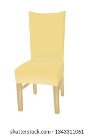 Brown chair. vector illustration 