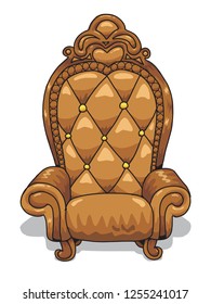brown chair vintage style vector illustration isolated