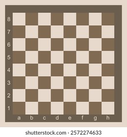 Brown chess board vector illustration