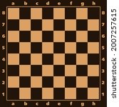 Brown chessboard. Vector 8x8 checkered board in vector.