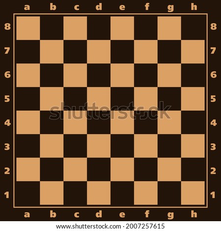 Brown chessboard. Vector 8x8 checkered board in vector.