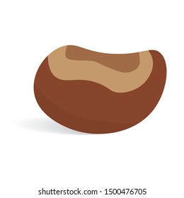 brown chestnut icon- vector illustration