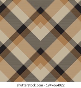 Brown Chevron Plaid Tartan textured pattern design suitable for fashion textiles and graphics