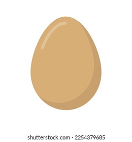 Brown chicken egg icon. Vector.