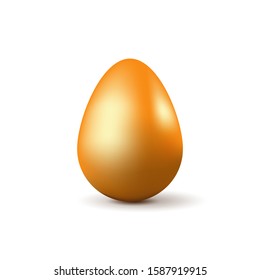Brown chicken egg on a white background in vector EPS10