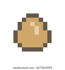 arte de pixel de ovo de galinha marrom