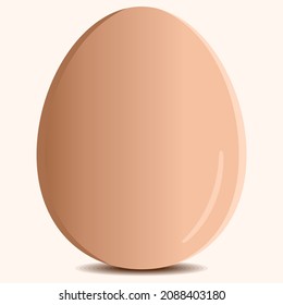 Huevo de pollo marrón. Ilustración vectorial.