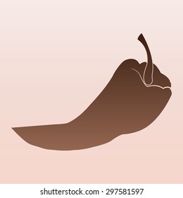 Brown Chili Pepper Icon 