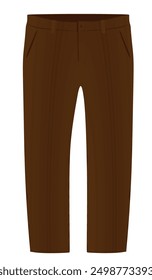 Brown chino pants. vector illustration