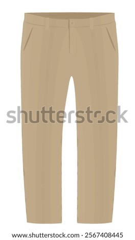 Brown chino pants. vector illustration