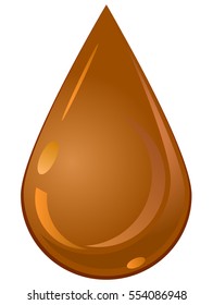 Brown chocolate or chemical drop vector icon