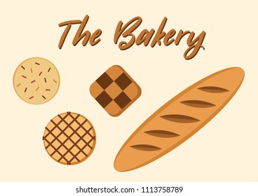 Brown Chocolate Cookie & Bakery Vector.