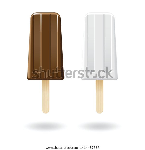 Download Brown Chocolate White Milk Ice Cream Stock Vector Royalty Free 1414489769