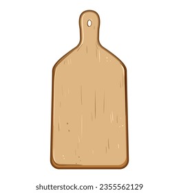 caricatura del tablero de corte marrón. signo de tablero de corte marrón de textura de mesa, de corte rectangular, natural. ilustración vectorial de símbolo aislado