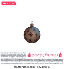 Brown Christmas ball with snowflakes
