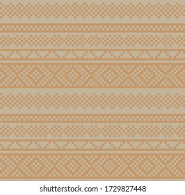 Brown Christmas fair isle pattern background for fashion textiles, knitwear and graphics
