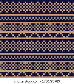 Brown Christmas fair isle pattern background for fashion textiles, knitwear and graphics