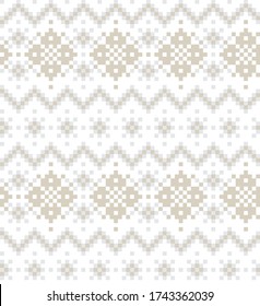 Brown Christmas fair isle pattern background for fashion textiles, knitwear and graphics