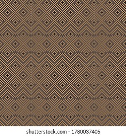 Brown Christmas fair isle pattern background for fashion textiles, knitwear and graphics