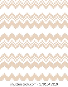 Brown Christmas fair isle pattern background for fashion textiles, knitwear and graphics