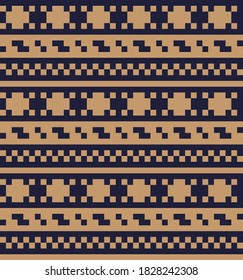 Brown Christmas fair isle pattern background for fashion textiles, knitwear and graphics