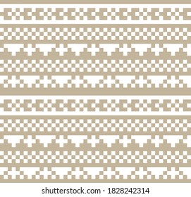 Brown Christmas fair isle pattern background for fashion textiles, knitwear and graphics