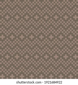 Brown Christmas fair isle pattern background for fashion textiles, knitwear and graphics