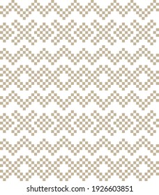 Brown Christmas fair isle pattern background for fashion textiles, knitwear and graphics