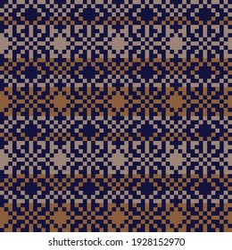 Brown Christmas fair isle pattern background for fashion textiles, knitwear and graphics