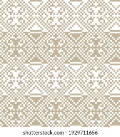Brown Christmas fair isle pattern background for fashion textiles, knitwear and graphics