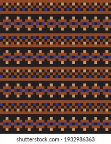 Brown Christmas fair isle pattern background for fashion textiles, knitwear and graphics