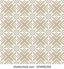 Brown Christmas fair isle pattern background for fashion textiles, knitwear and graphics