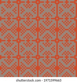 Brown Christmas fair isle pattern background for fashion textiles, knitwear and graphics