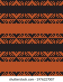 Brown Christmas fair isle pattern background for fashion textiles, knitwear and graphics