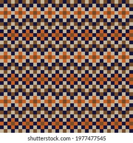 Brown Christmas fair isle pattern background for fashion textiles, knitwear and graphics