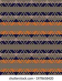 Brown Christmas fair isle pattern background for fashion textiles, knitwear and graphics