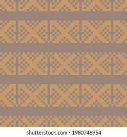 Brown Christmas fair isle pattern background for fashion textiles, knitwear and graphics