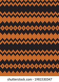 Brown Christmas fair isle pattern background for fashion textiles, knitwear and graphics