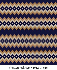 Brown Christmas fair isle pattern background for fashion textiles, knitwear and graphics