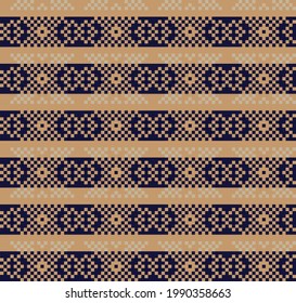 Brown Christmas fair isle pattern background for fashion textiles, knitwear and graphics