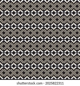 Brown Christmas fair isle pattern background for fashion textiles, knitwear and graphics