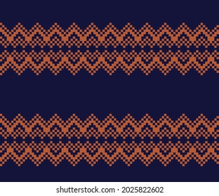 Brown Christmas fair isle pattern background for fashion textiles, knitwear and graphics